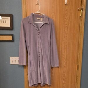 J. Jill Lavender Button-Up Dress